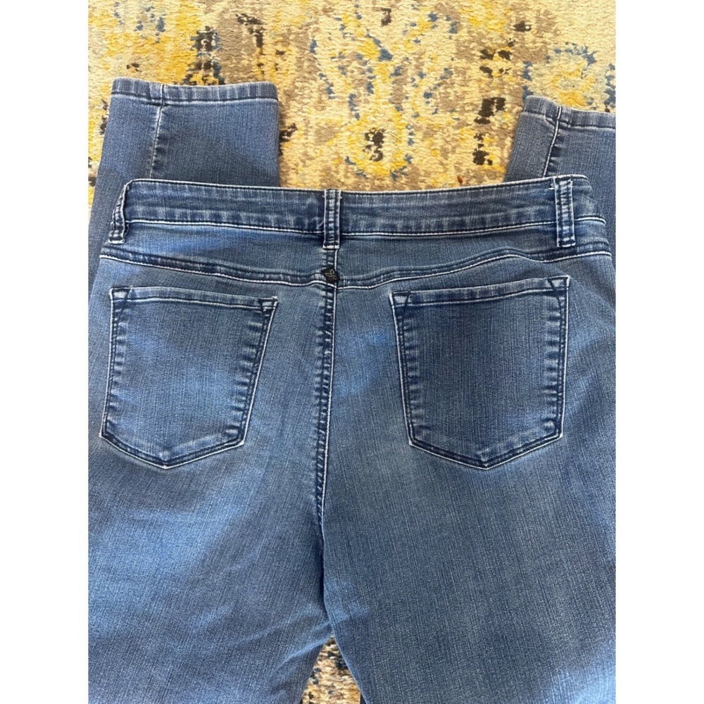 Prana Straight Leg Jeans Women 10/30 Short Inseam Med Wash Blue Denim MidRise - Picture 7 of 7